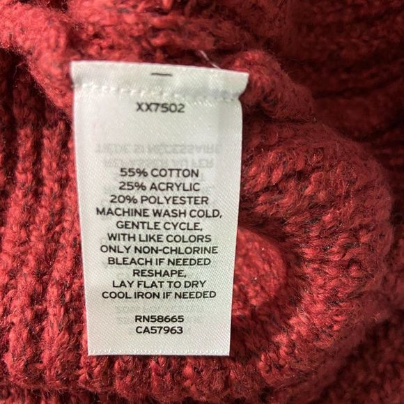 NWT BP Red Maroon Turtle Neck Balloon Sleeves Sweater (1X) - Picture 9 of 10